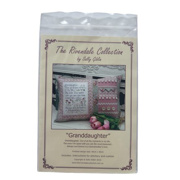 Rivendale Collection Granddaughter Embroidery Pillow Design Instructions Giblin - Picture 1 of 2